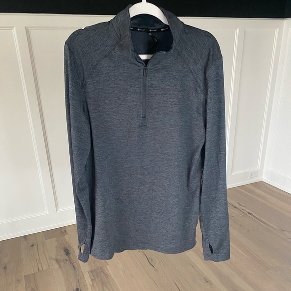 GAIAM Tops - Gaiam Womens Charcoal Three Quarter Zip Long Sleeve Pullover Size Medium